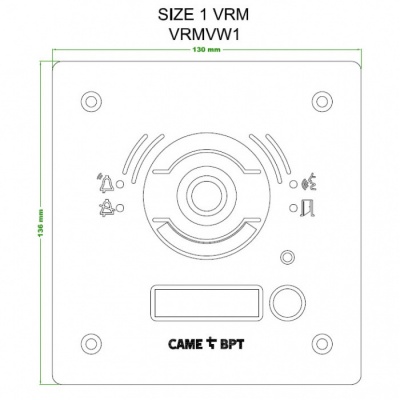 BPT VRMV4 panel 4 buttons